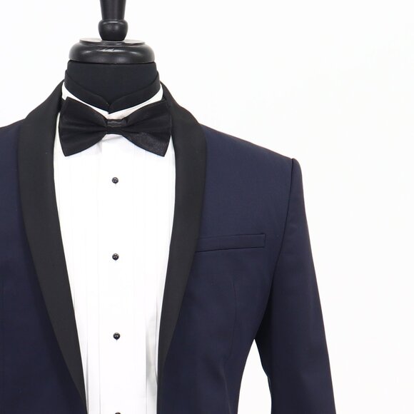 Zara 38R Navy Solid 1-Button Sport Coat Blazer Jacket T099 - Picture 5 of 11